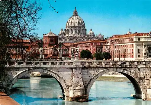 AK / Ansichtskarte Roma Rom Cupola di S. Pietro e Ponte Elio dal Lungotevere  Kat. 