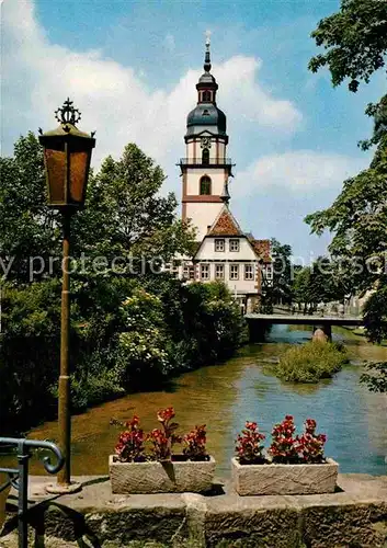 AK / Ansichtskarte Erbach Odenwald An der Muemling Rathaus Ev. Stadtkirche Luftkurort Kat. Erbach