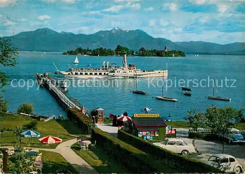 AK / Ansichtskarte Chiemsee Gstadt Fraueninsel Hochfelln Hochgern Kat. Chiemsee