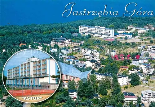 AK / Ansichtskarte Jastrzebia Gora Fliegeraufnahme Hotel Astor