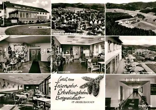 AK / Ansichtskarte Bergneustadt Feuerwehrerholungsheim Eingangshalle Speisesaal Kegelbahn Kat. Bergneustadt