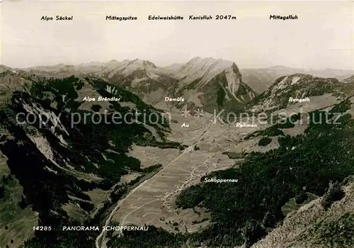 AK / Ansichtskarte Schoppernau Vorarlberg Alpenpanorama Fliegeraufnahme Kat. Schoppernau