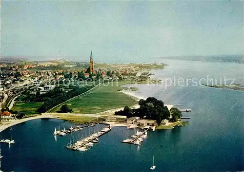 AK / Ansichtskarte Schleswig Schlei Hafen Fliegeraufnahme Kat. Erfde