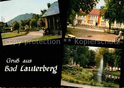 AK / Ansichtskarte Bad Lauterberg Hausberg Kurhaus Kurpark Denkmal Fontaene Kat. Bad Lauterberg im Harz