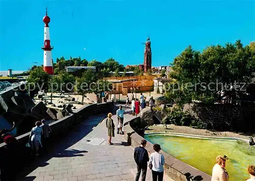 AK / Ansichtskarte Bremerhaven Tiergrotten Leuchtturm Kat. Bremerhaven