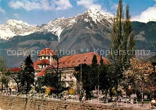 AK / Ansichtskarte Meran Merano Kurpromenade mit Kurhaus Texelgruppe