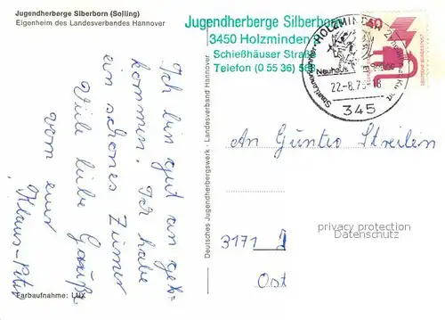 AK / Ansichtskarte Holzminden Weser Jugendherberge Siberborn Kat. Holzminden