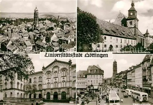 AK / Ansichtskarte Goettingen Niedersachsen Stadtbild Marienkirche mit Kommende Auditorium Weenderstrasse Kat. Goettingen