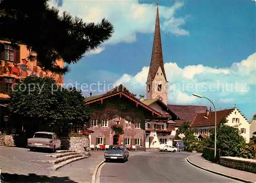 AK / Ansichtskarte Garmisch Partenkirchen Kirchenpartie Brauhaus Hotel Husar Kat. Garmisch Partenkirchen