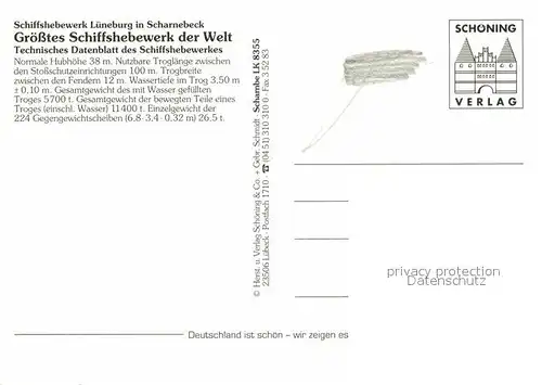 AK / Ansichtskarte Scharnebeck Lueneburg Fliegeraufnahme Schiffshebewerk  Kat. Scharnebeck