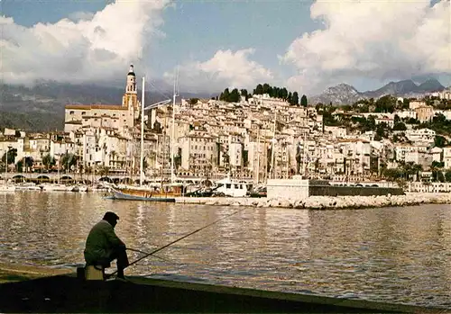 AK / Ansichtskarte Menton Alpes Maritimes Le port et la vieille ville Kat. Menton