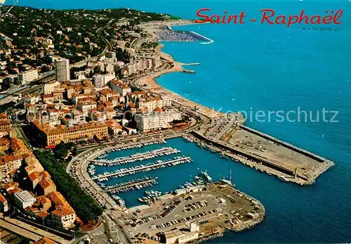 AK / Ansichtskarte Saint Raphael Var Fliegeraufnahme mit Hafen Kat. Saint Raphael