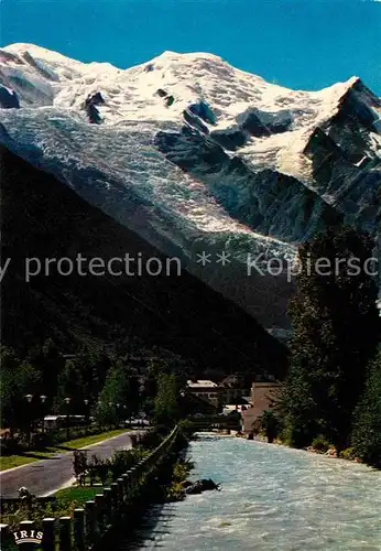 AK / Ansichtskarte Chamonix Arve le Mont Blanc le glacier des Bossons le dome et l aiguille du Gouter Kat. Chamonix Mont Blanc