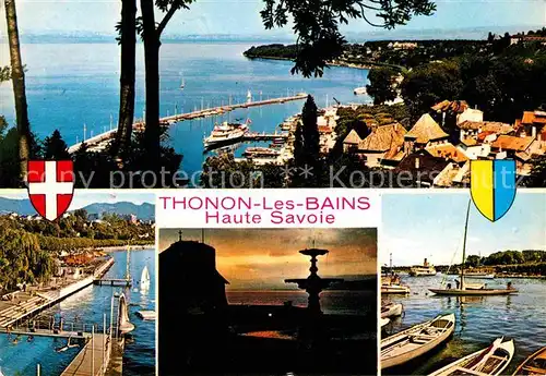 AK / Ansichtskarte Thonon les Bains Panorama Schwimmbad Hafen Kat. Thonon les Bains