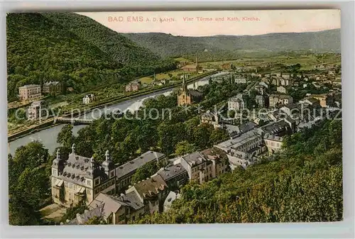 AK / Ansichtskarte Bad Ems Vier Tuerme Katholische Kirche  Kat. Bad Ems