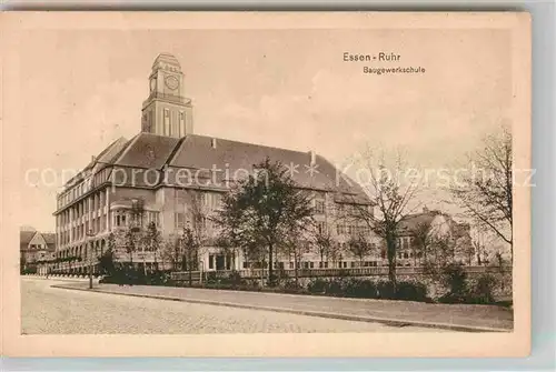 AK / Ansichtskarte Essen Ruhr Baugewerkschule Kat. Essen