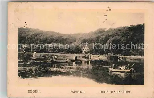 AK / Ansichtskarte Essen Ruhr Ruhrtal Baldeneyer Faehre Kat. Essen
