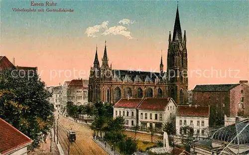 AK / Ansichtskarte Essen Ruhr Viehoferplatz Gertrudiskirche Kat. Essen