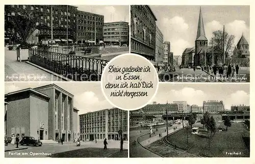 AK / Ansichtskarte Essen Ruhr Burgplatz Kettwigerstrasse Freiheit Opernhaus Kat. Essen