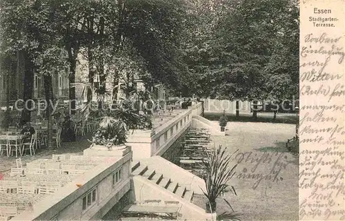 AK / Ansichtskarte Essen Ruhr Stadtgarten Terrasse Kat. Essen