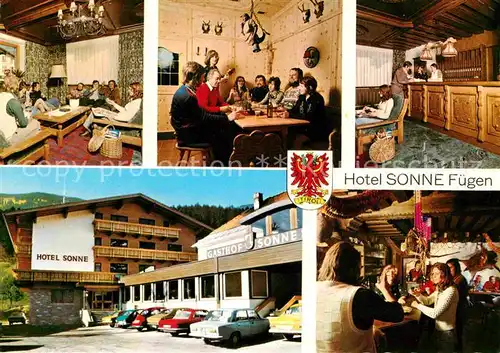 AK / Ansichtskarte Fuegen Hotel Sonne Empfang Restaurant Bar Kat. Fuegen Zillertal