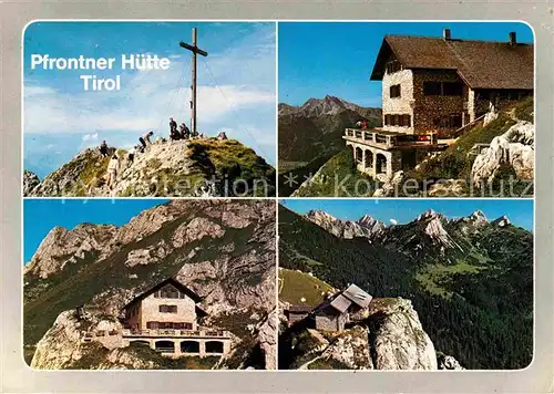 AK / Ansichtskarte Vils Pfrontner Huette Berghaus Allgaeuer Alpen Gipfelkreuz Kat. Vils
