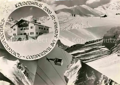 AK / Ansichtskarte Koelnerhaus Tirol Gebirgspanorama Wintersportplatz Bergbahn Kat. Serfaus