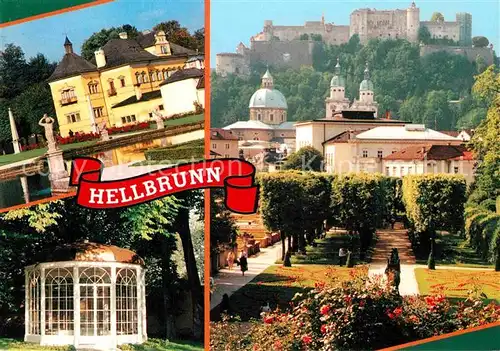 AK / Ansichtskarte Hellbrunn Schloss Hellbrunn Park Mirabelgarten Fetung Hohensalzburg Kat. Salzburg