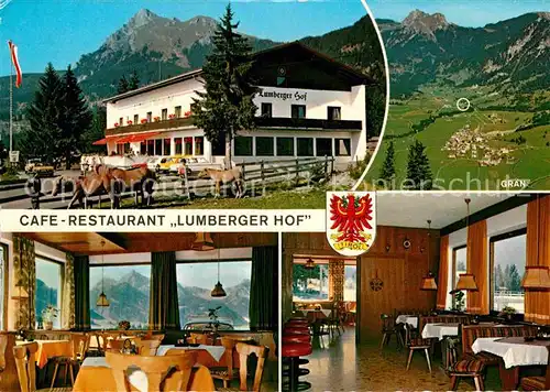 AK / Ansichtskarte Graen Tirol Cafe Restaurant Lumberger Hof Panorama Tannheimer Alpen Pferde Kat. Graen
