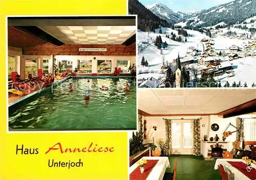 AK / Ansichtskarte Unterjoch Haus Anneliese Schwimmbad  Kat. Bad Hindelang