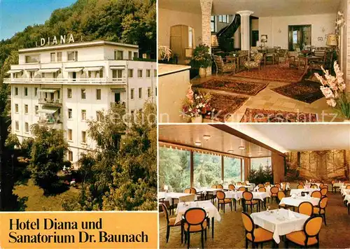 AK / Ansichtskarte Bad Kissingen Hotel Diana und Sanatorium Dr. Baunach Kat. Bad Kissingen