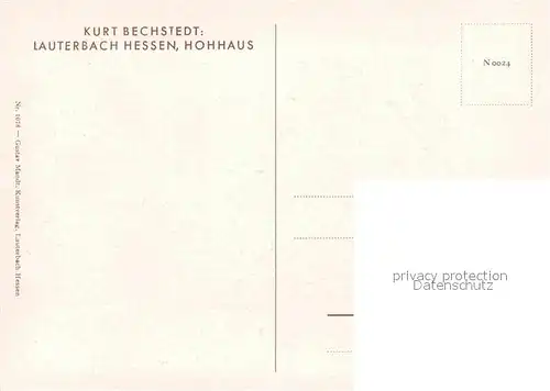 AK / Ansichtskarte Lauterbach Hessen Hohhaus Illustration Kat. Lauterbach (Hessen)