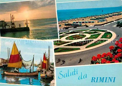 AK / Ansichtskarte Rimini Panorama Strand Hafenpartie Kat. Rimini