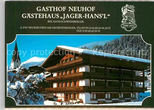 AK / Ansichtskarte Neukirchen Grossvenediger Gasthaus Jager Hans l Kat. Neukirchen am Grossvenediger
