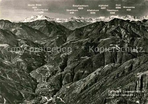 AK / Ansichtskarte Cardada Vista nel Centovalli Alpenpanorama Kat. Locarno