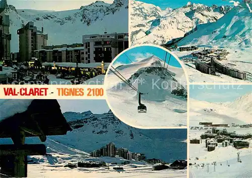 AK / Ansichtskarte Tignes Val Claret Station la nuit Telepherique Pistes Grande Motte Telecabine Grande Motte Kat. Tignes