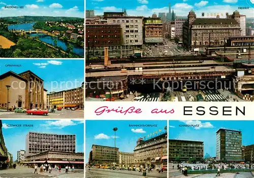 AK / Ansichtskarte Essen Ruhr Baldeneysee Bahnhofsvorplatz Kennedyplatz Opernhaus Kat. Essen