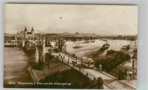 AK / Ansichtskarte Bonn Rhein Rheinbruecke Siebengebirge Kat. Bonn