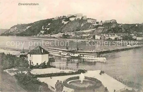 AK / Ansichtskarte Ehrenbreitstein Rheinpartie Festung Kat. Koblenz