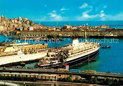 AK / Ansichtskarte Genova Genua Liguria Transatlantici in porto  Kat. Genova
