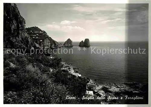 AK / Ansichtskarte Capri Scoglio delle Sirene e Faraglioni  Kat. Golfo di Napoli