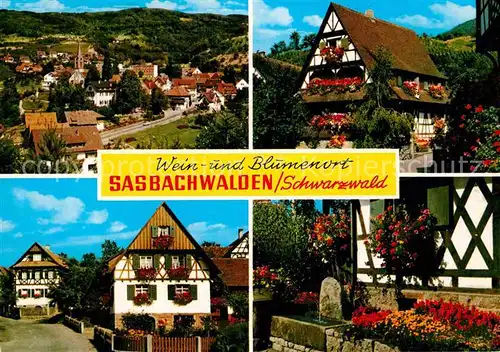 AK / Ansichtskarte Sasbachwalden Panorama Wein und Blumenort Fachwerkhaeuser Kat. Sasbachwalden