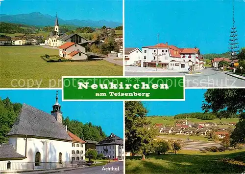 AK / Ansichtskarte Neukirchen Teisenberg Ortsansicht mit Kirche Maibaum Urlaubsort im Berchtesgadener Land Kat. Teisendorf