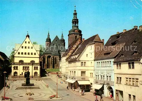 AK / Ansichtskarte Eisleben Lutherstadt Markt mit Luther Denkmal Kat. Eisleben