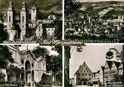 AK / Ansichtskarte Bad Mergentheim Hoch  und Deutschmeisterschloss Kurhaus Marktplatz Kat. Bad Mergentheim