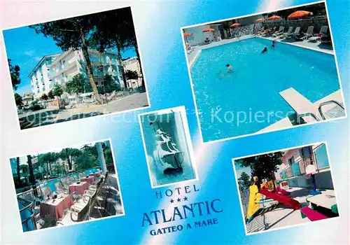 AK / Ansichtskarte Gatteo A Mare Hotel Atlantic Swimmingpool Terrasse Kat. Italien