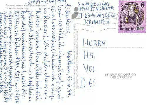 AK / Ansichtskarte Stripsenjochhaus mit Totenkirchl im Wilden Kaiser Kat. Wildermieming