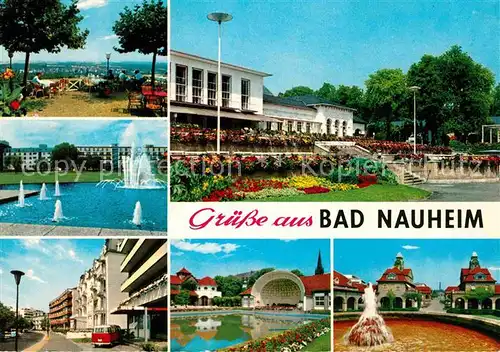 AK / Ansichtskarte Bad Nauheim Panorama Kurhaus Springbrunnen Kurkonzert Kat. Bad Nauheim