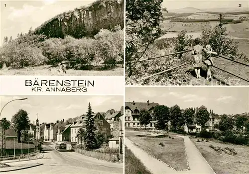 AK / Ansichtskarte Baerenstein Annaberg Buchholz Basaltsaeulen Poehlberg Dorfpartien Kat. Baerenstein