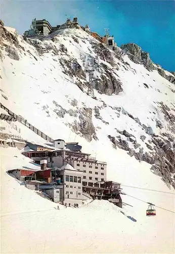 AK / Ansichtskarte Zugspitze mit Hotel Schneefernerhaus und Gipfelbahn Kat. Garmisch Partenkirchen